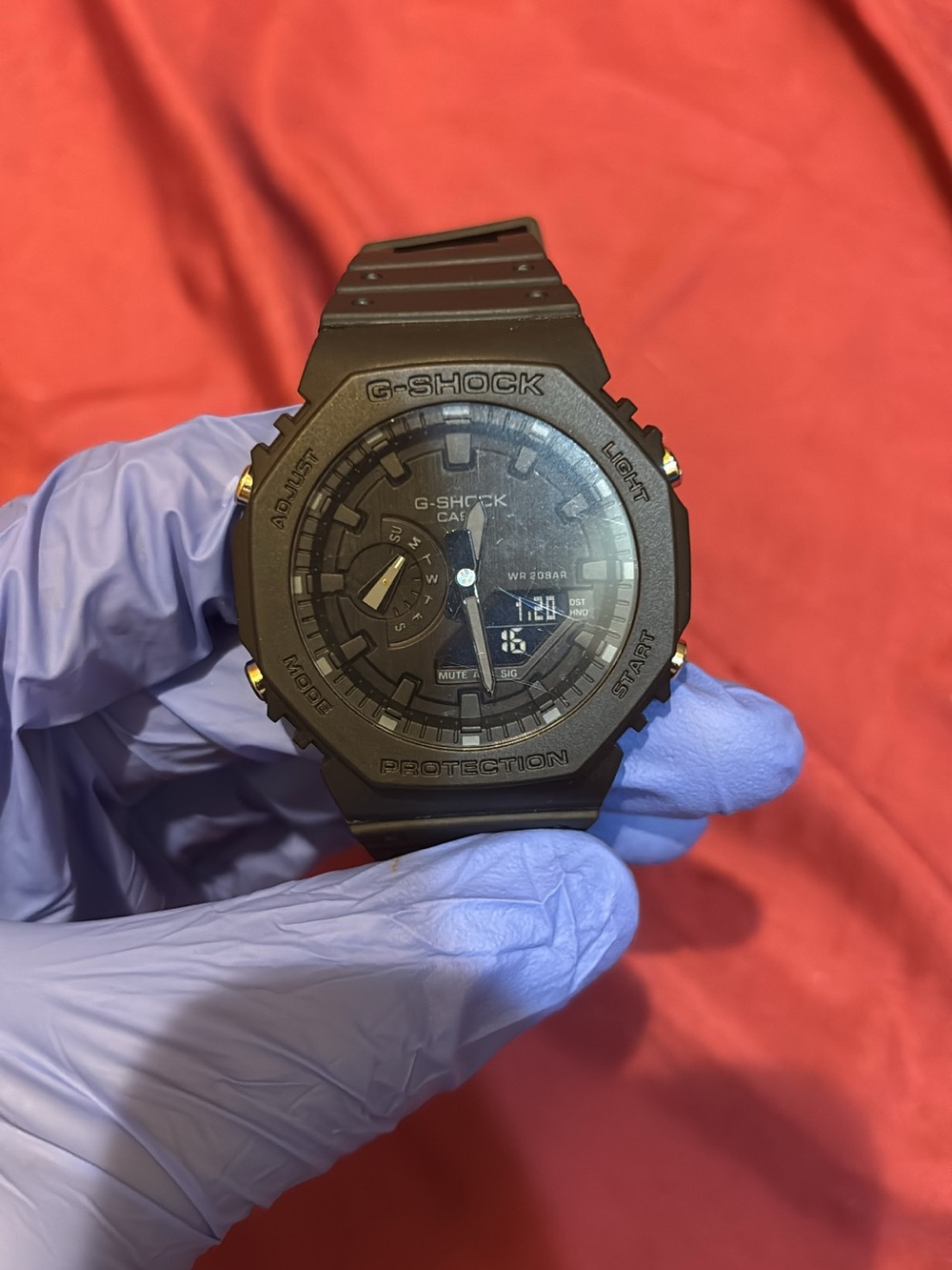 Casio G-Shock Black Resin Hybrid Analog-Digital Watch